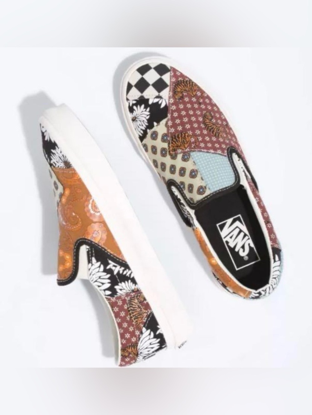 Vans Tiger Patchwork Slip-On Sneakers